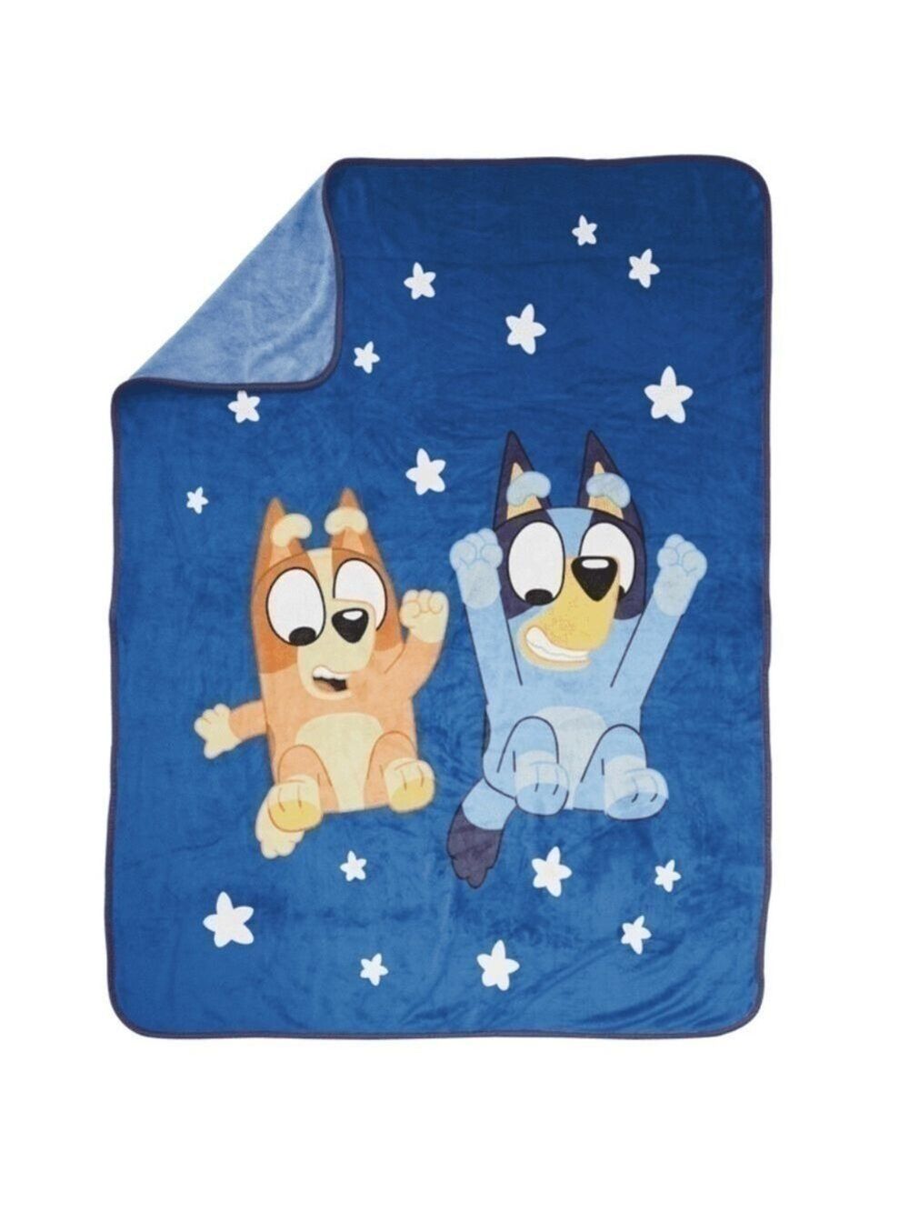 BBC Studio Bluey Bingo Blanket Kids Throw Microfiber Blue New